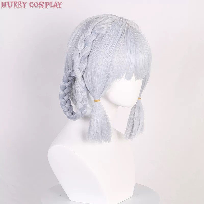 Game Cosplay,Genshin Impact,Wigs,Genshin Impact Kamisato Ayaka Letter from Flowers Skirt Cosplay Costume - Wig